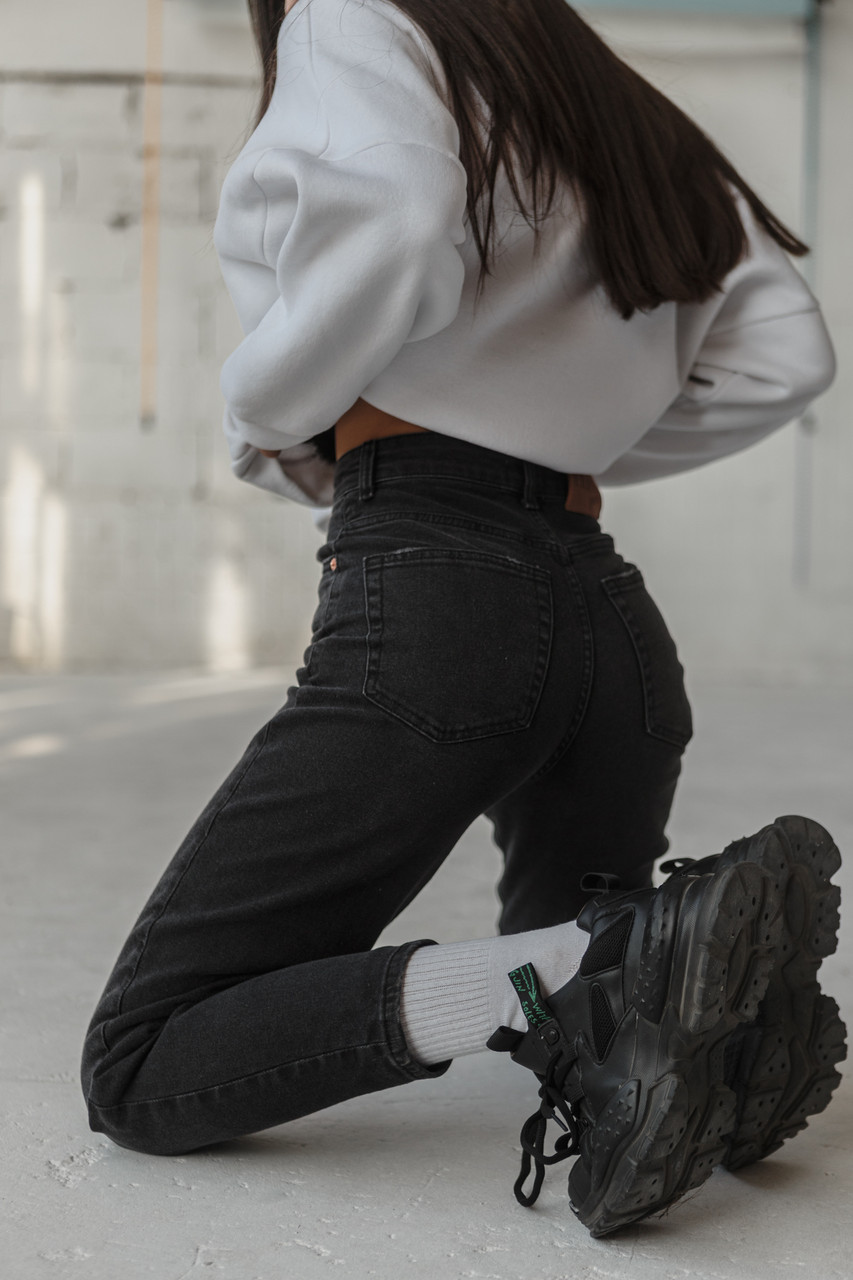 Штаны Мом женские модель Крис от бренда ТУР темно-серые TURWEAR - Фото 5