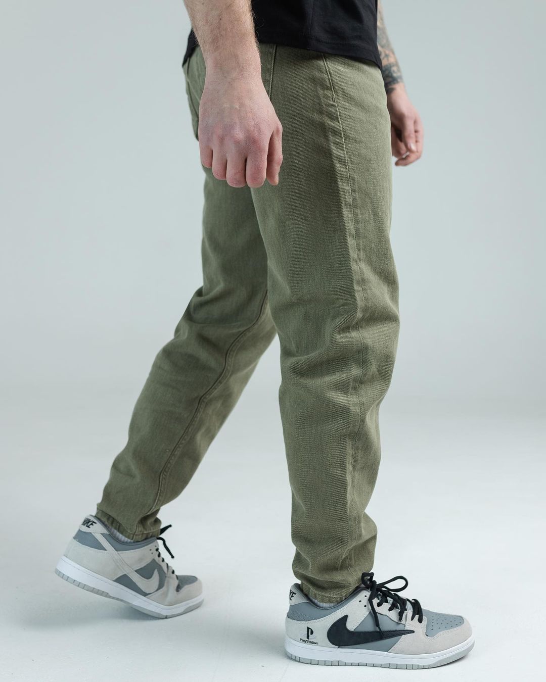 Пісочні чоловічі джинси бойфренди BEZET PATCHED - Фото 2