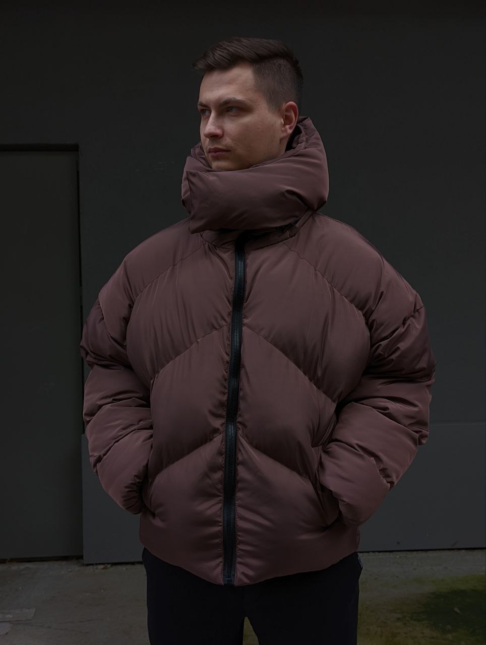 Чоловіча зимова куртка-пуховик Reload Quadro пудрова