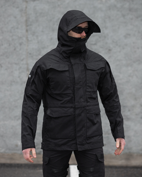 Куртка ветровка тактическая BEZET Shadow черный - Фото 7