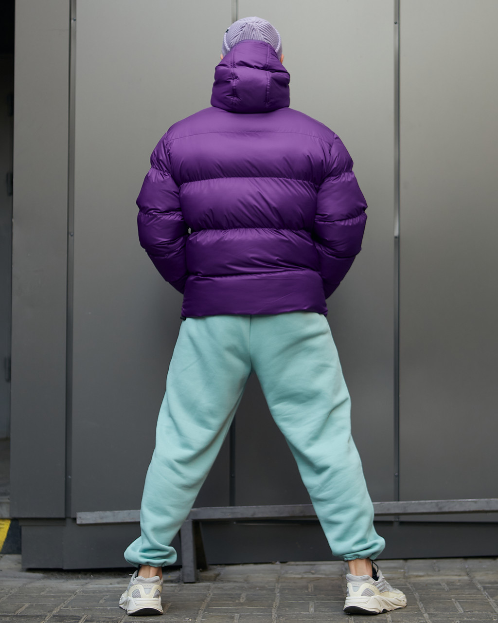 Зимова чоловіча куртка Homie фіолетова Пушка Огонь - Фото 6