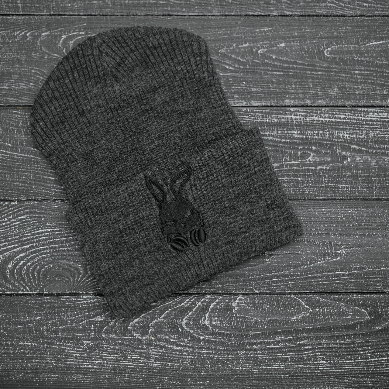 Шапка Intruder зимова bunny logo сіра Intruder