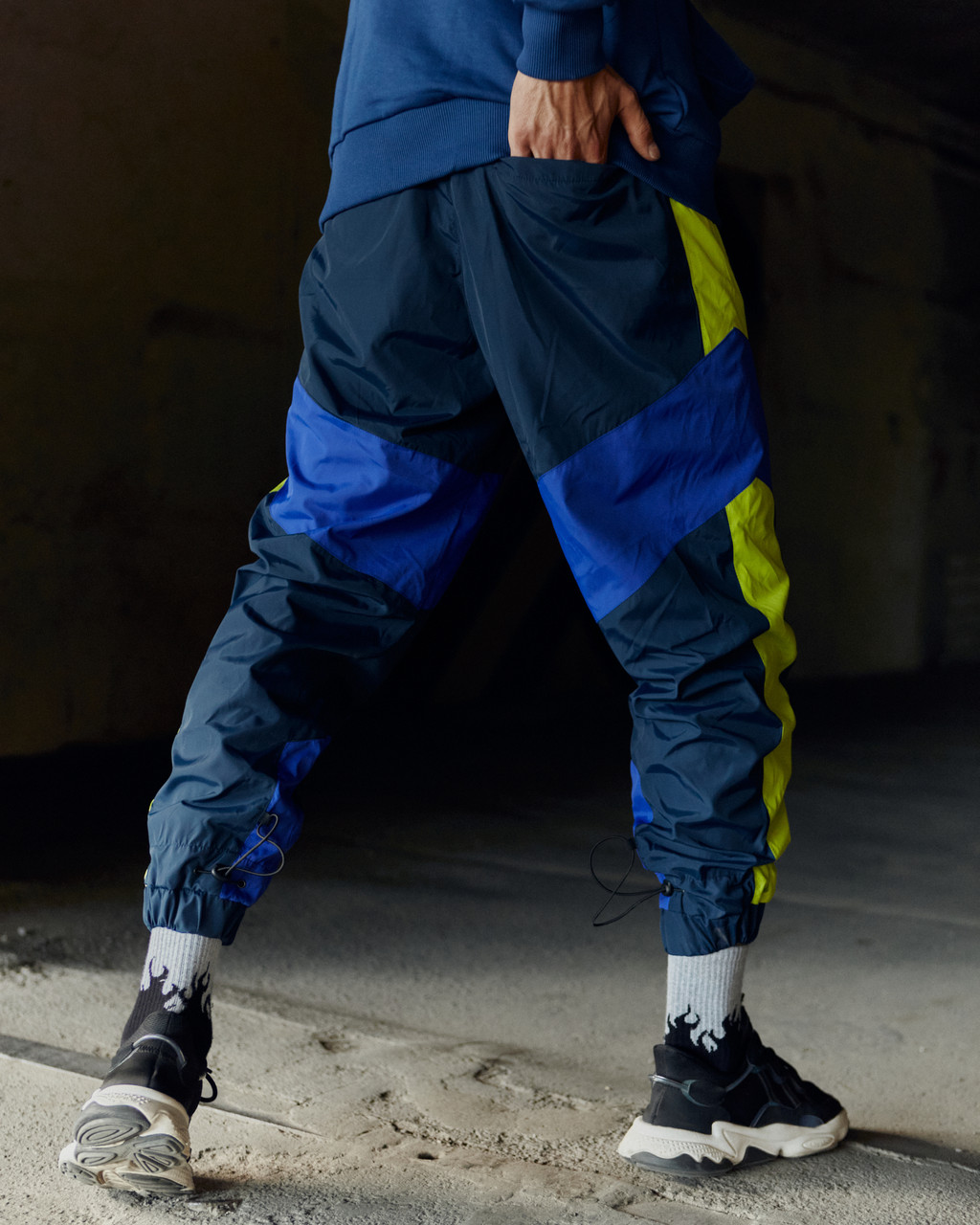 Спортивні штани OGONPUSHKA Split синьо-салатові Пушка Огонь - Фото 5