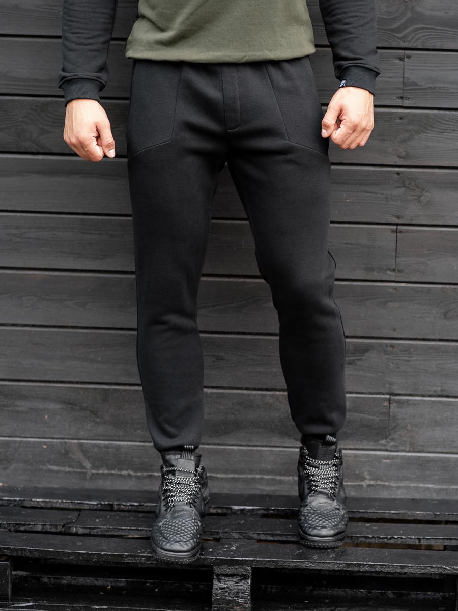 Теплые спортивные штаны BEZET Basic black'20 - Фото 2