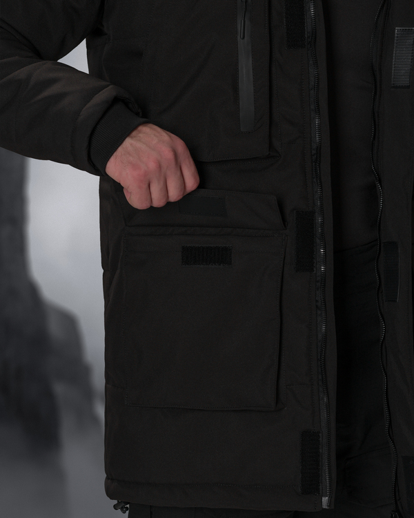 Куртка парка зимняя BEZET Исландия черный - Фото 17