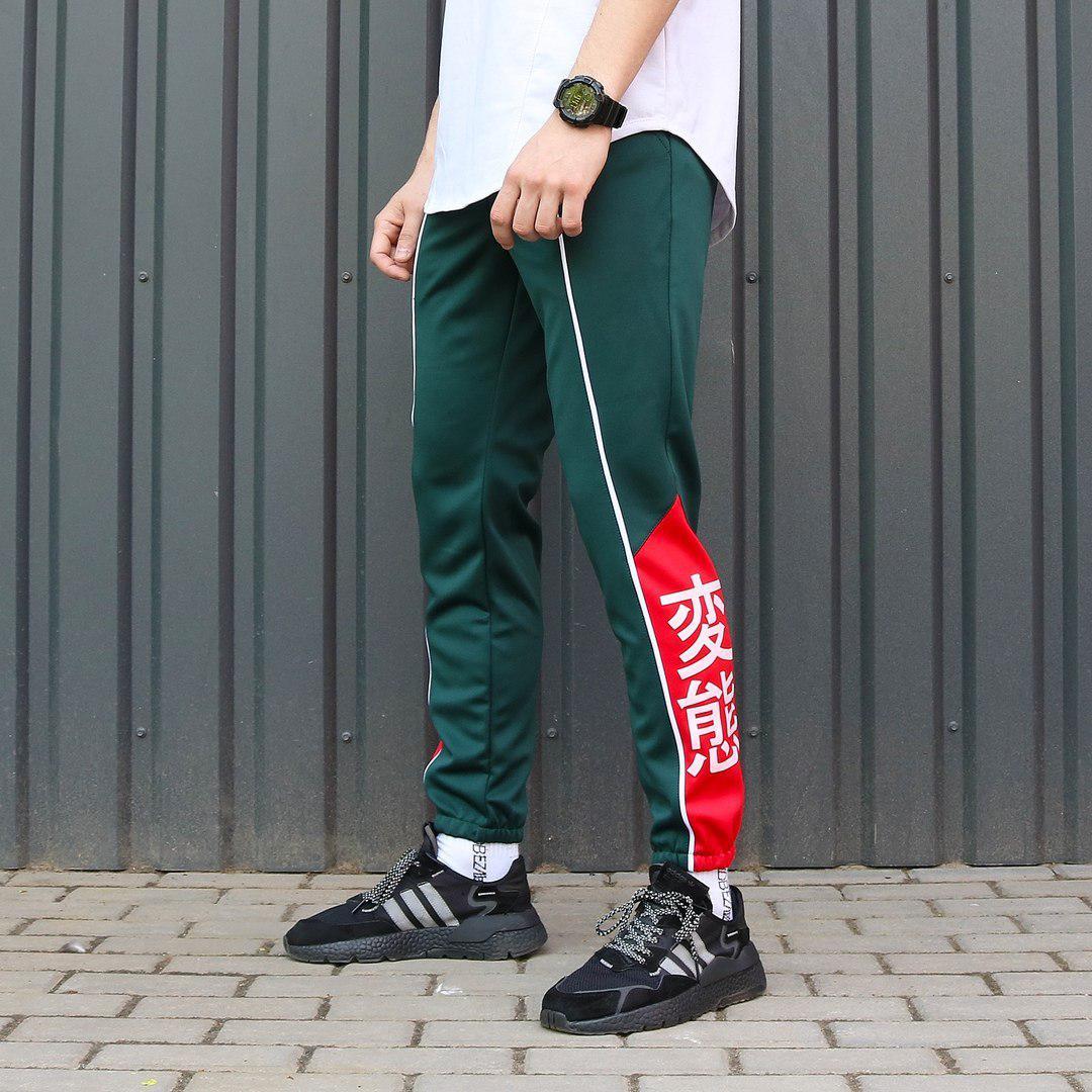 Спортивные штаны мужские темно-зеленые от бренда ТУР модель Крид (Creed)