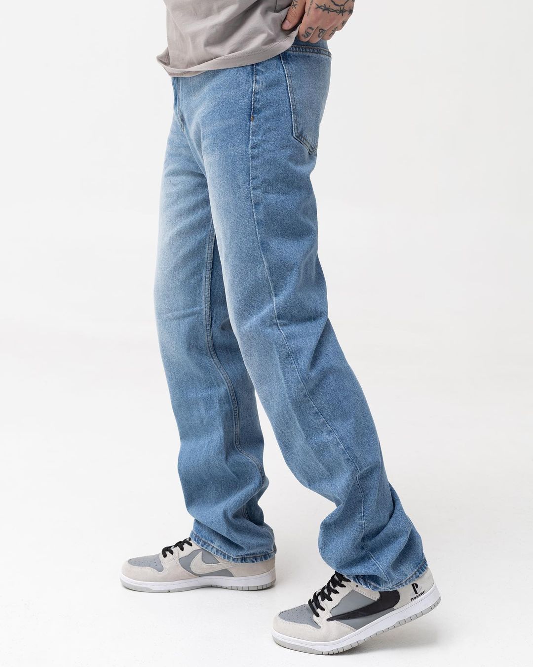 Мужские синие джинсы BEZET базовые Washed - Фото 1