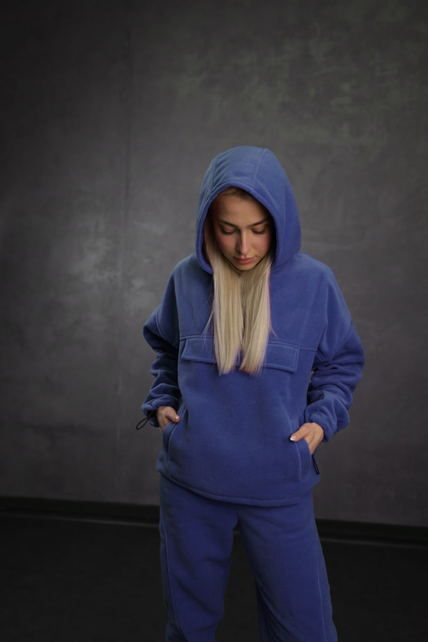 Теплий жіночий спортивний костюм оверсайз Reload - Flafi, синій - Фото 2