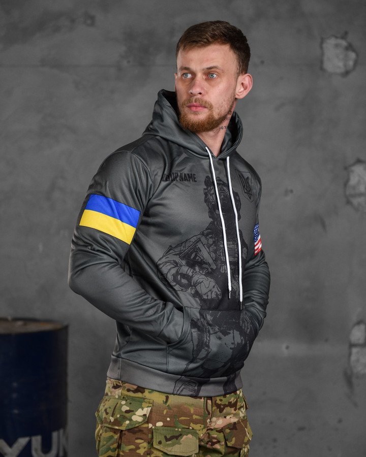 Худи Ukrainian soldier Sold-0ut - Фото 7