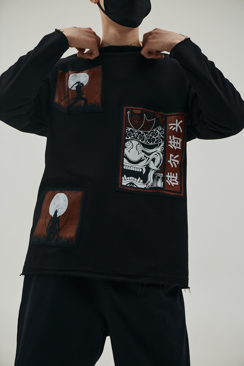 Чоловічий лонгслів чорний від бренду ТУР Японія TURWEAR - Фото 4
