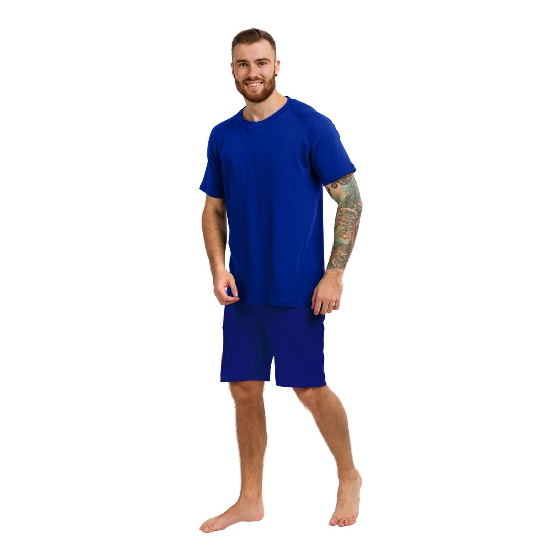Пижама мужская (футболка и шорты) синий MansSet - Фото 1
