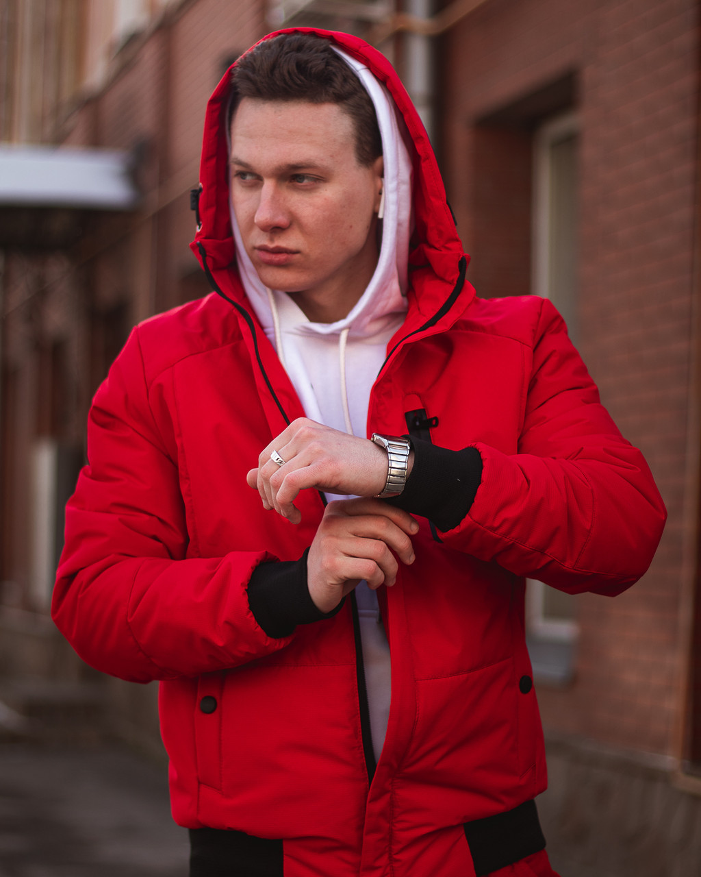 Куртка демісезонна чоловіча Omar червона Пушка Огонь - Фото 3