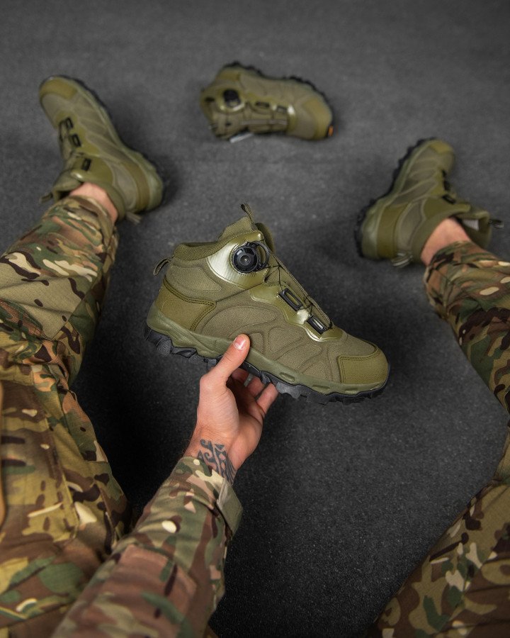 Тактические ботинки Esdy на автозавязке олива Sold-Out - Фото 5