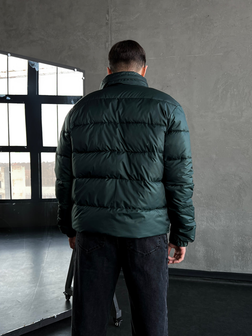 Чоловіча куртка стьобана демісезонна Reload Blackout темно-зелений - Фото 3