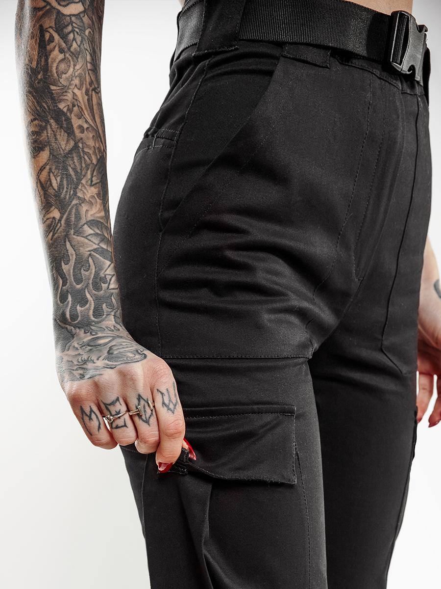 Карго брюки жіночі BEZET Xena black'20 - Фото 2
