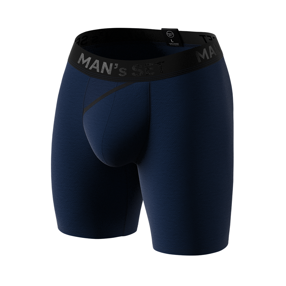 Чоловічі анатомічні боксери з бавовни Anatomic Long 2.0, Black Series, синій MansSet - Фото 3