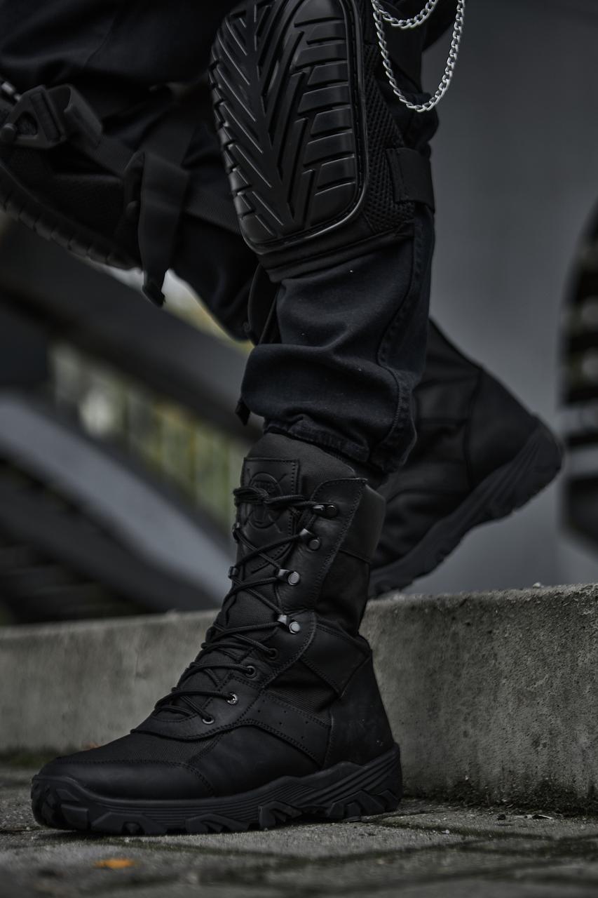 Ботинки берцы мужские натуральная кожа, черные, модель Вариор TURWEAR - Фото 5