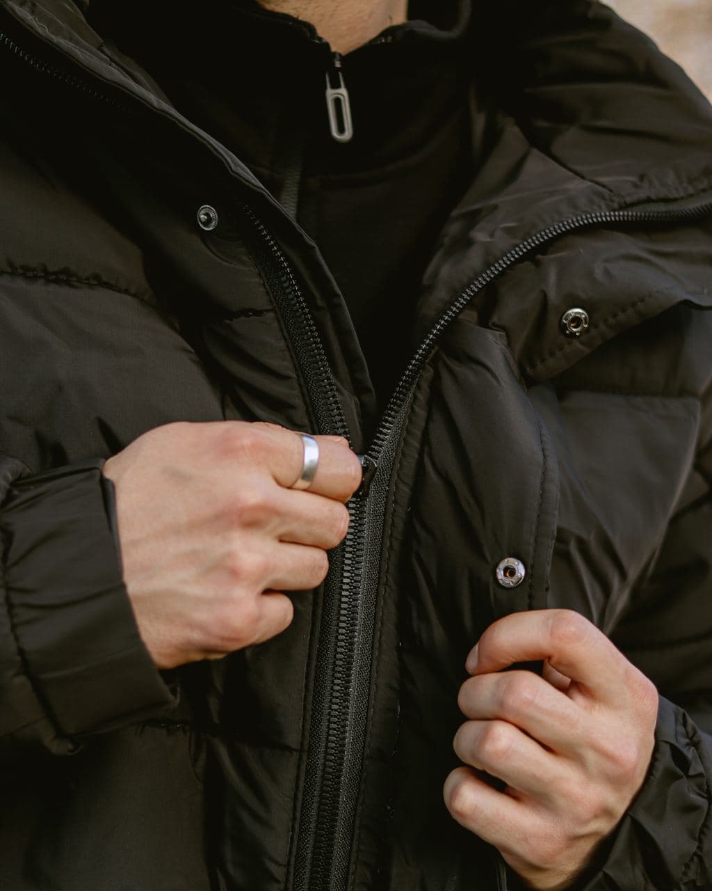 Мужская зимняя куртка Reload Over черная - Фото 7
