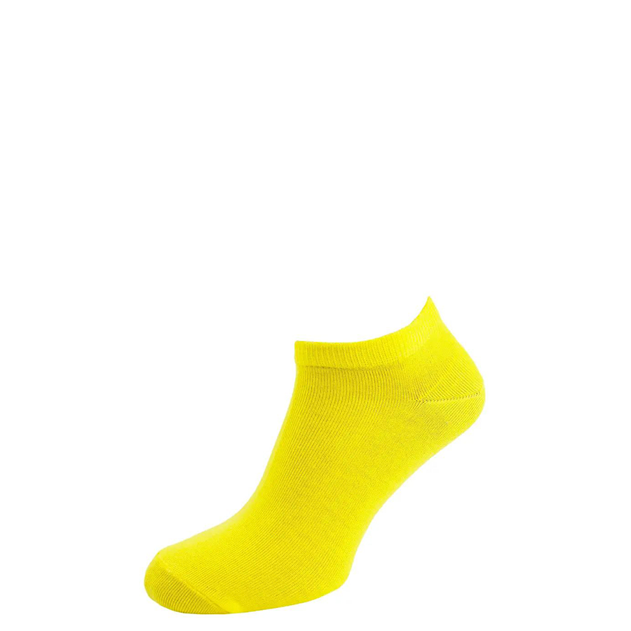 Шкарпетки чоловічі кольорові з бавовни, короткі, жовтий MansSet - Фото 1