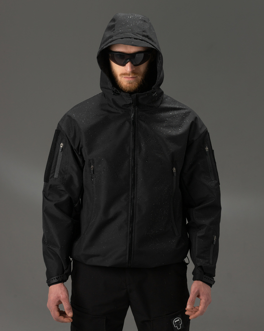 Куртка вітровка BEZET STALKER чорний - Фото 1