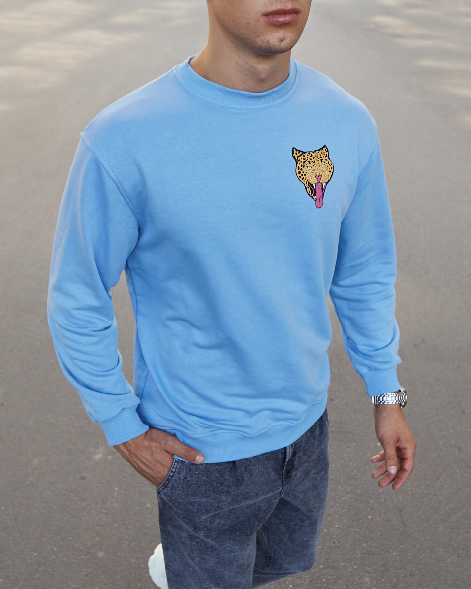 Свитшот Флекс Леопард голубой мужской от бренда ТУР TURWEAR - Фото 3