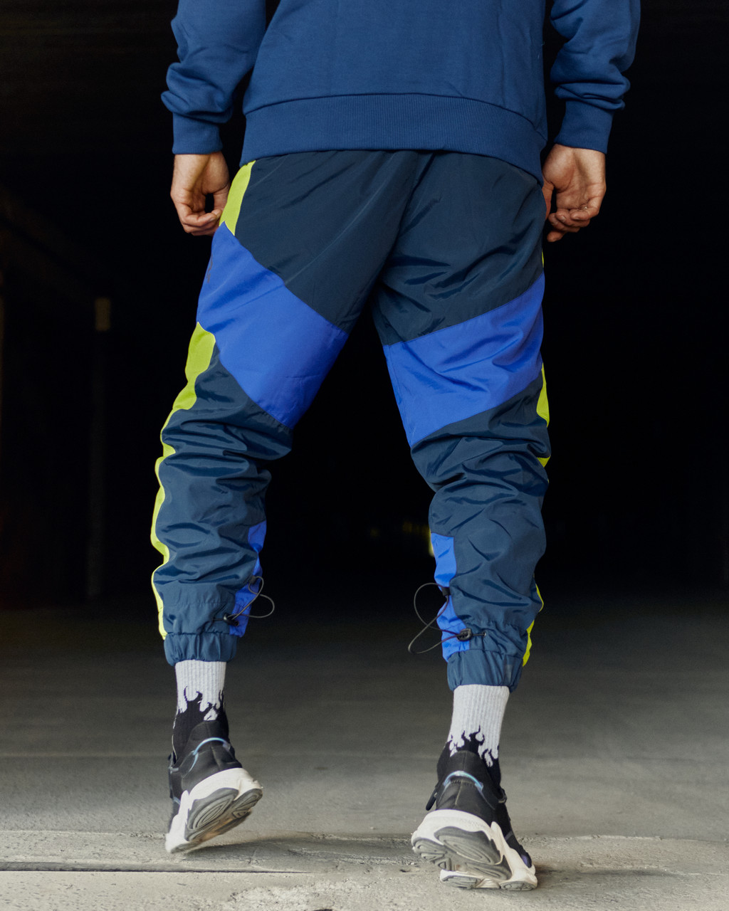 Спортивні штани OGONPUSHKA Split синьо-салатові Пушка Огонь - Фото 4