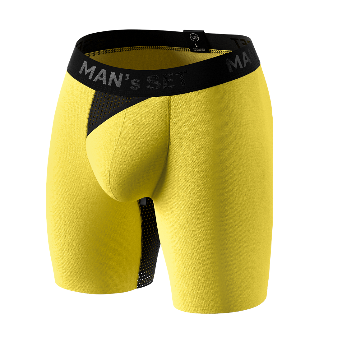 Мужские анатомические боксеры из хлопка, Anatomic Long 2.0 Light, Black Series, желтый MansSet