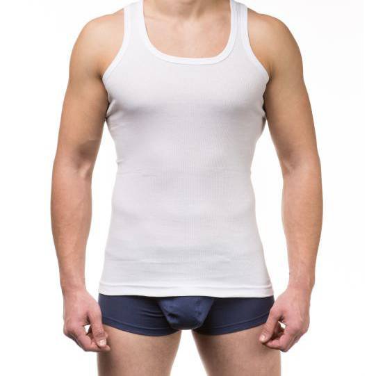 Майка мужская (100% cotton), T-Shirt, белый MansSet