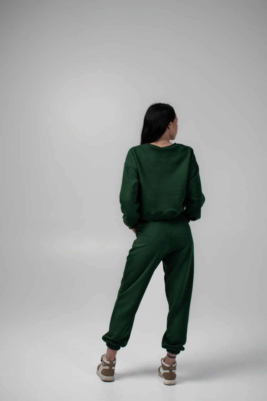Женский спортивный костюм Crop Reload зеленый  - Фото 3