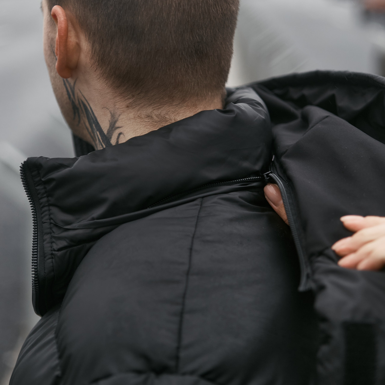 Зимняя мужская куртка Homie черная Пушка Огонь - Фото 2