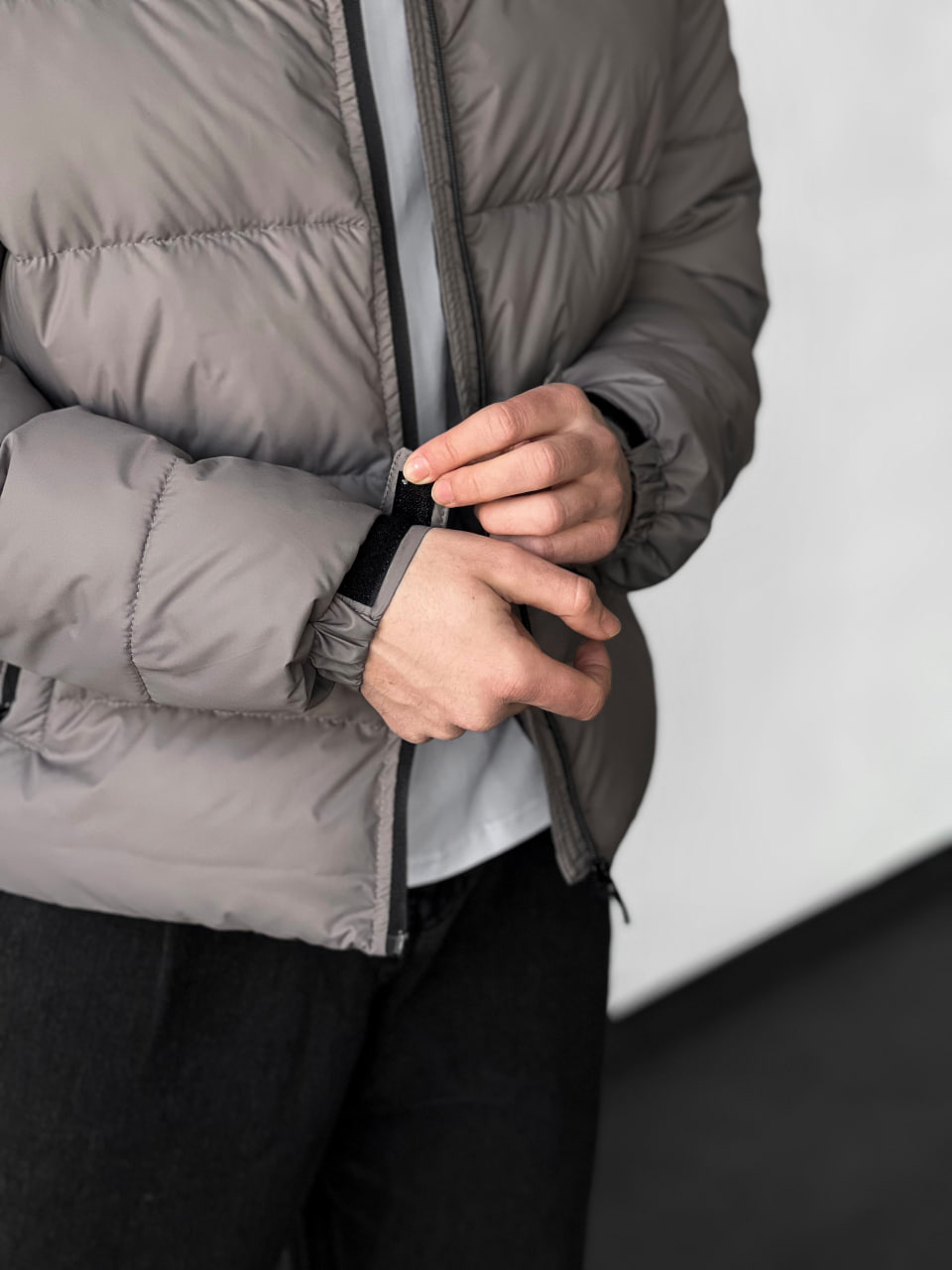 Чоловіча куртка стьобана демісезонна Reload Blackout темно-сірий - Фото 5