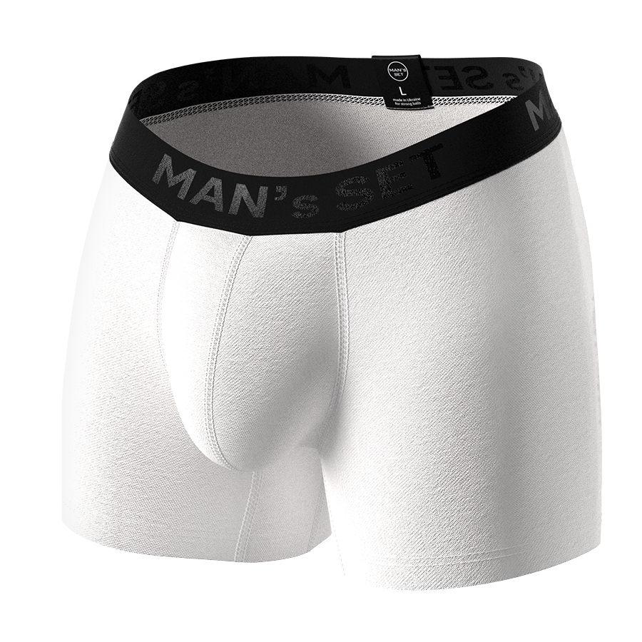 Чоловічі анатомічні боксери, Intimate Black Series, білий MansSet - Фото 2