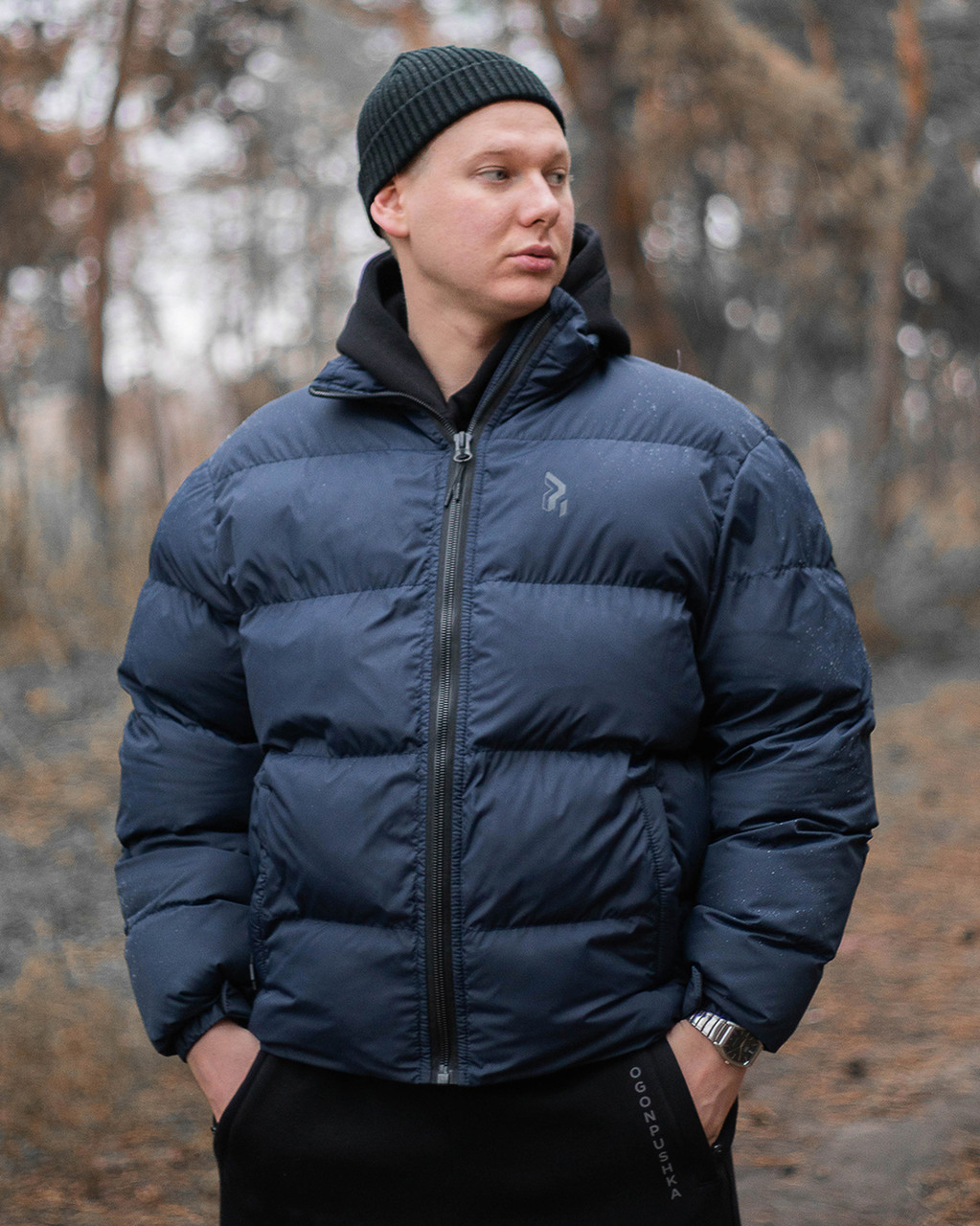 Зимова чоловіча куртка Homie 2.0 Recycle темно-синій Пушка Огонь - Фото 3