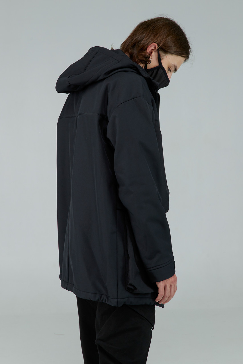 Демисезонная куртка из софтшела мужская черная бренд ТУР модель Онага размер S, M, L, XL TURWEAR - Фото 5