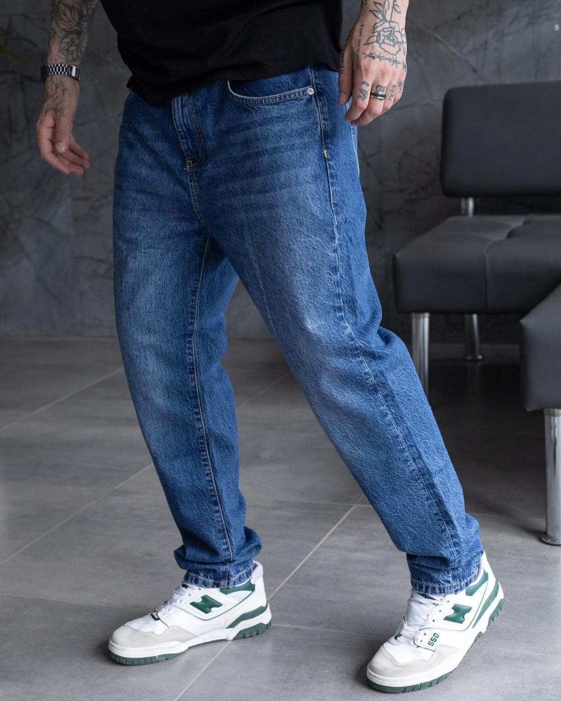 Базовые синие джинсы BEZET Basic washed - Фото 2