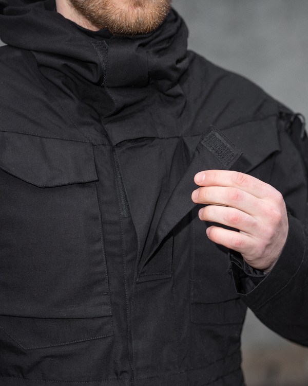 Куртка ветровка тактическая BEZET Shadow черный - Фото 6