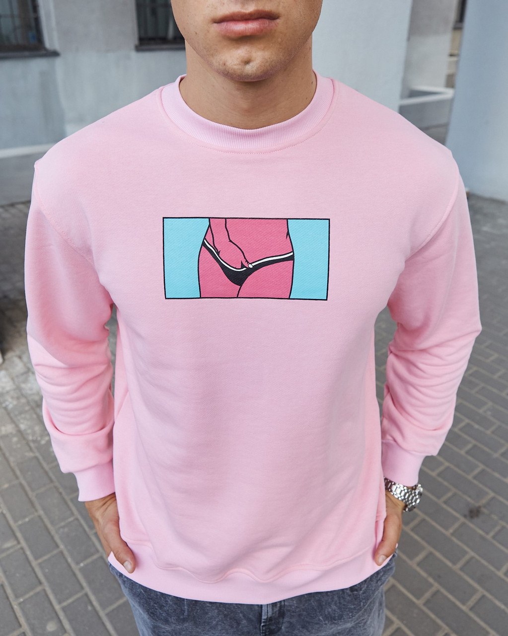 Свитшот мужской розовый от бренда ТУР TURWEAR - Фото 2