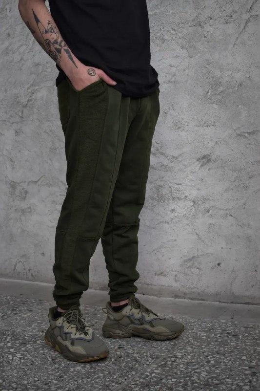 Чоловічі спортивні штани трикотажні Reload Rough хакі / Спортивки завуженні стильні демісезонні - Фото 3