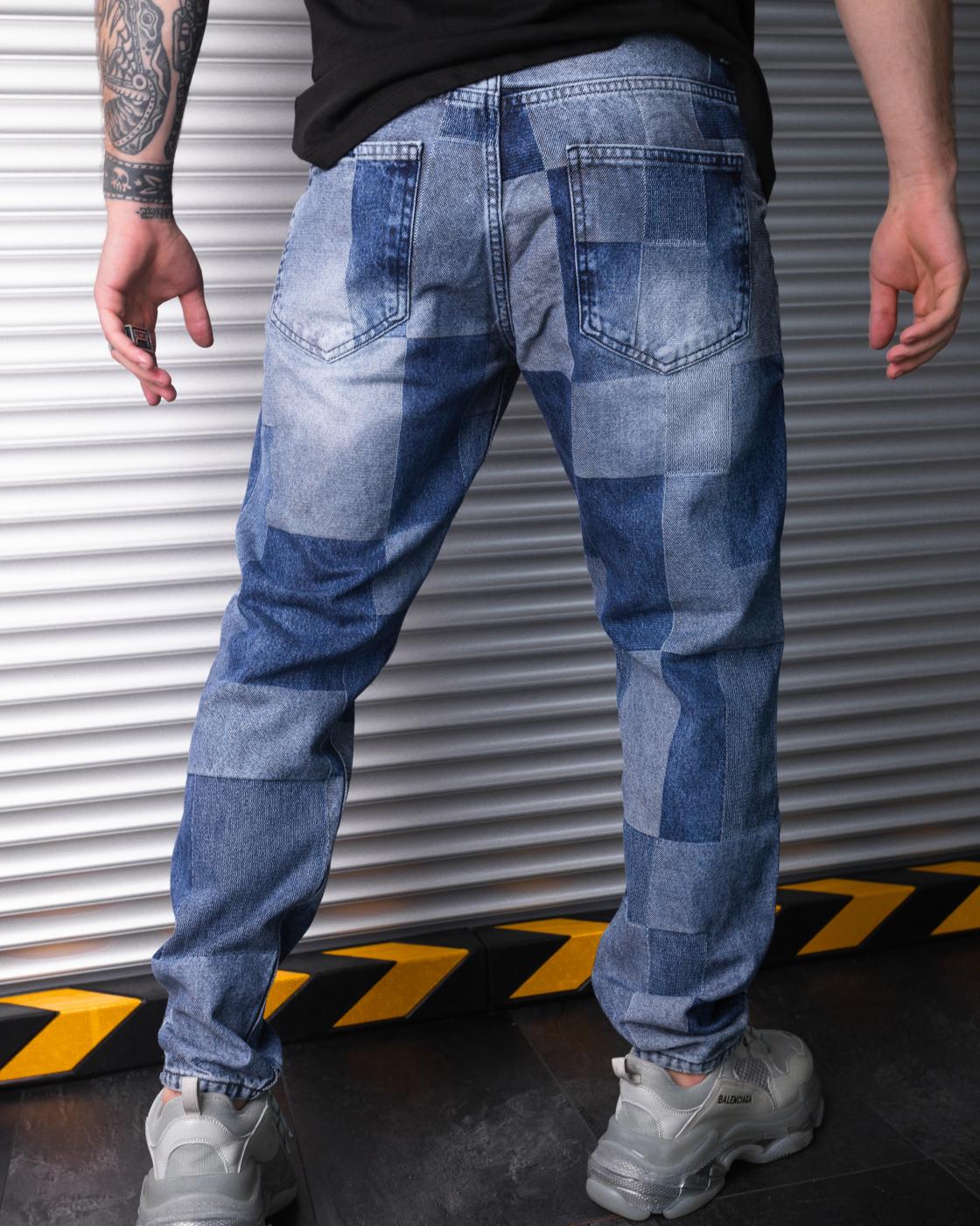 Чоловічі джинси широкі BEZET з принтом - Фото 3