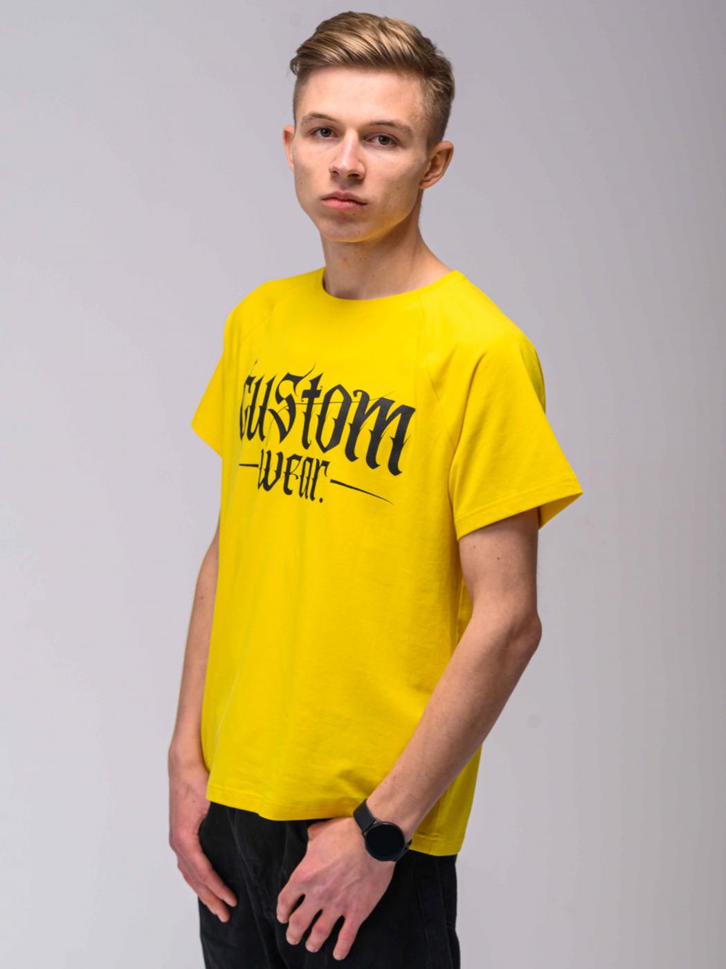 Футболка жовта Gothic 'logo' Custom Wear