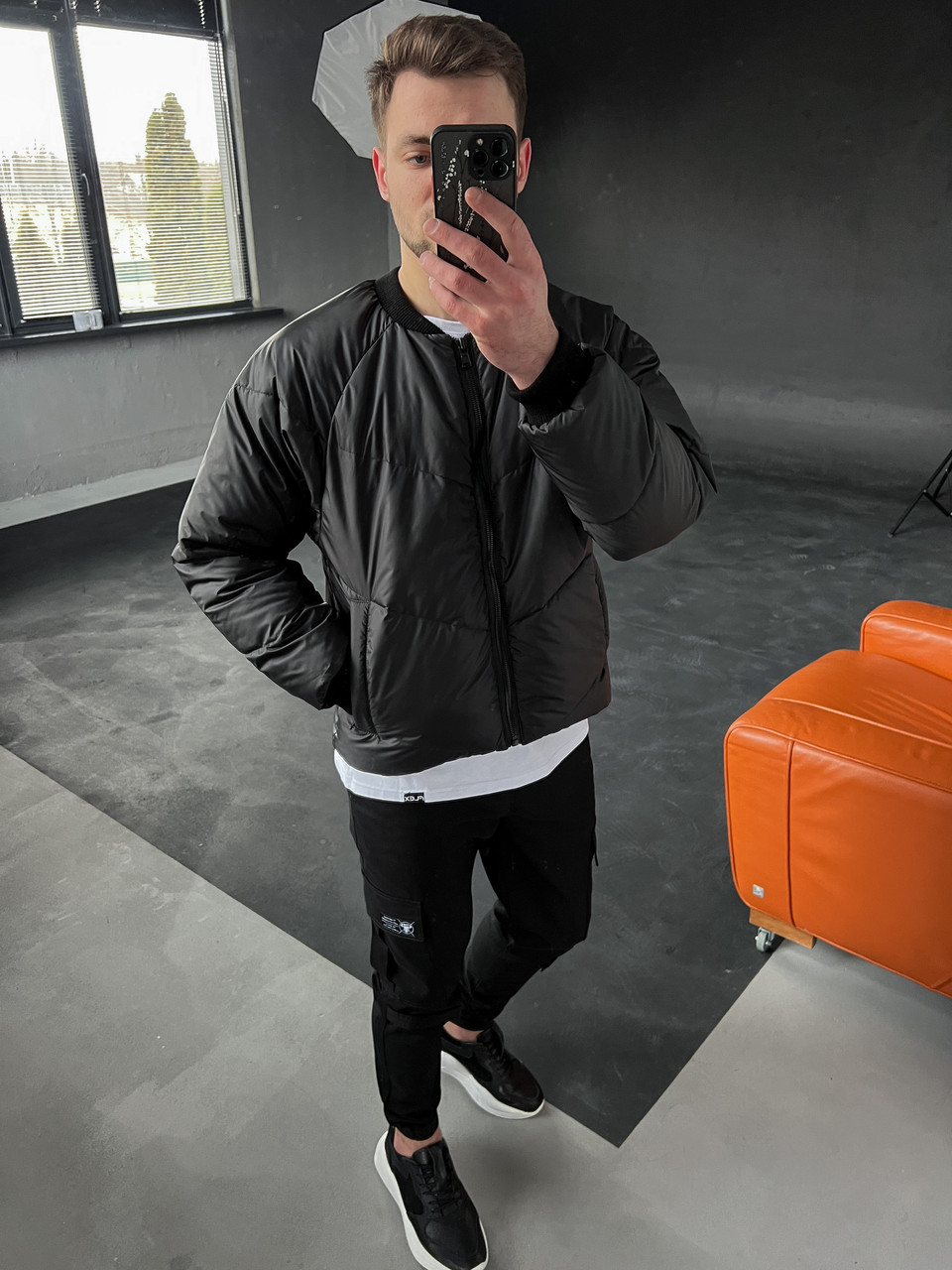Весенняя куртка бомбер мужская черная бренд ТУР модель Кросс TURWEAR - Фото 6