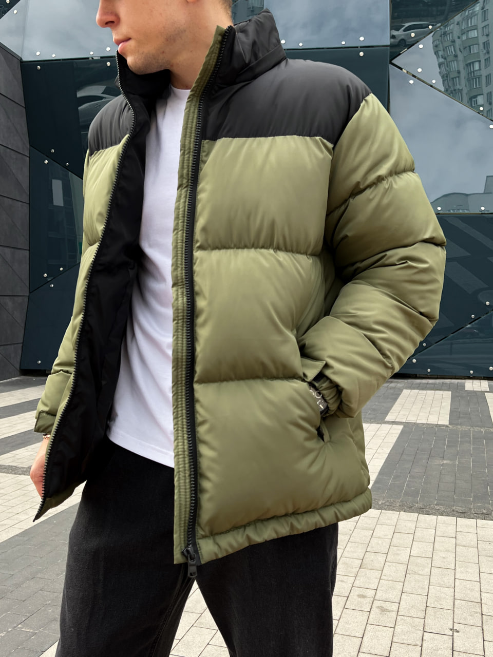 Мужская зимняя куртка-пуховик Reload Simple хаки - Фото 5
