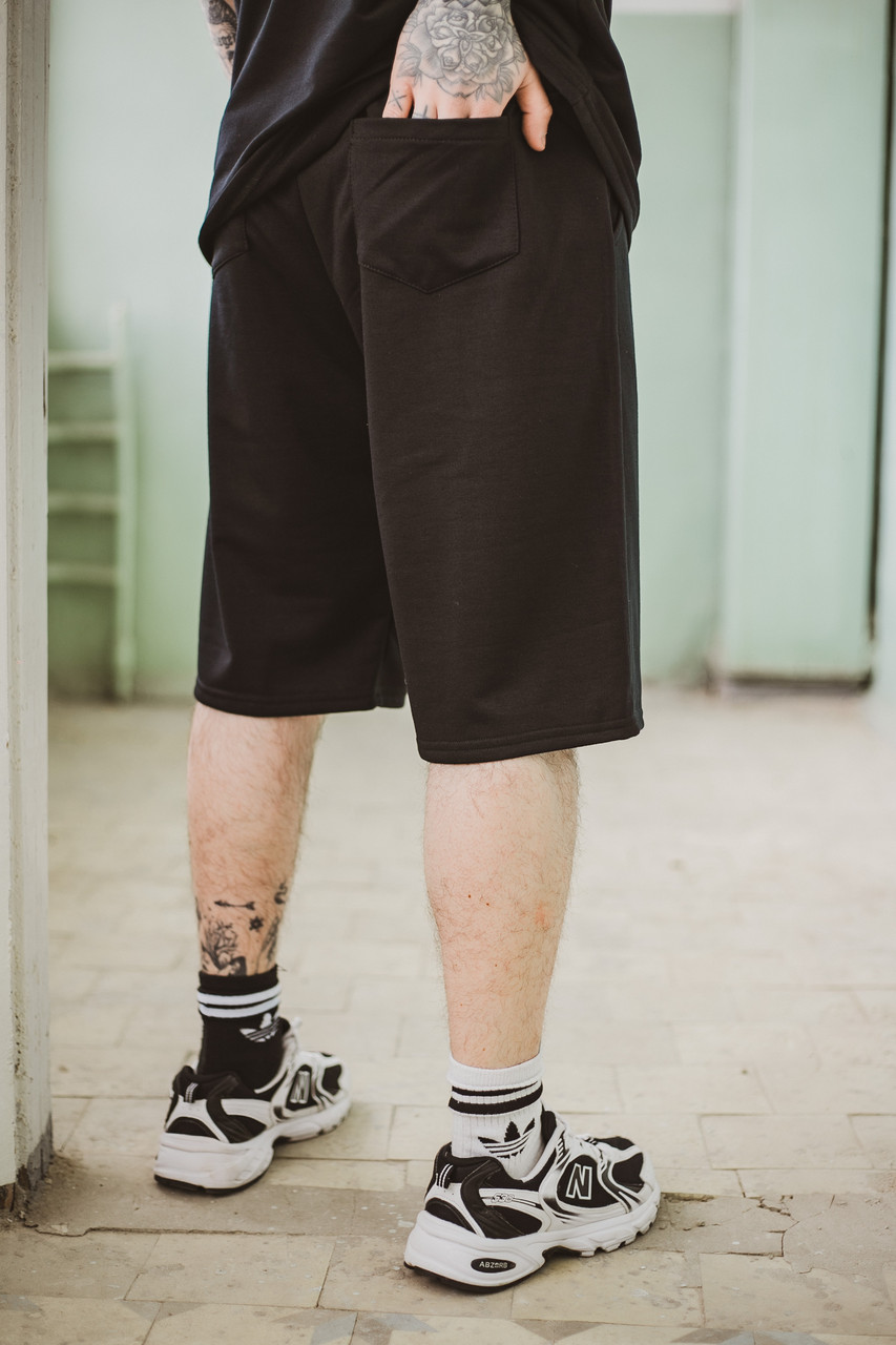 Шорти Чоловічі 'Player' трикотажні чорні літні спортивні легкі Oversize Intruder - Фото 4