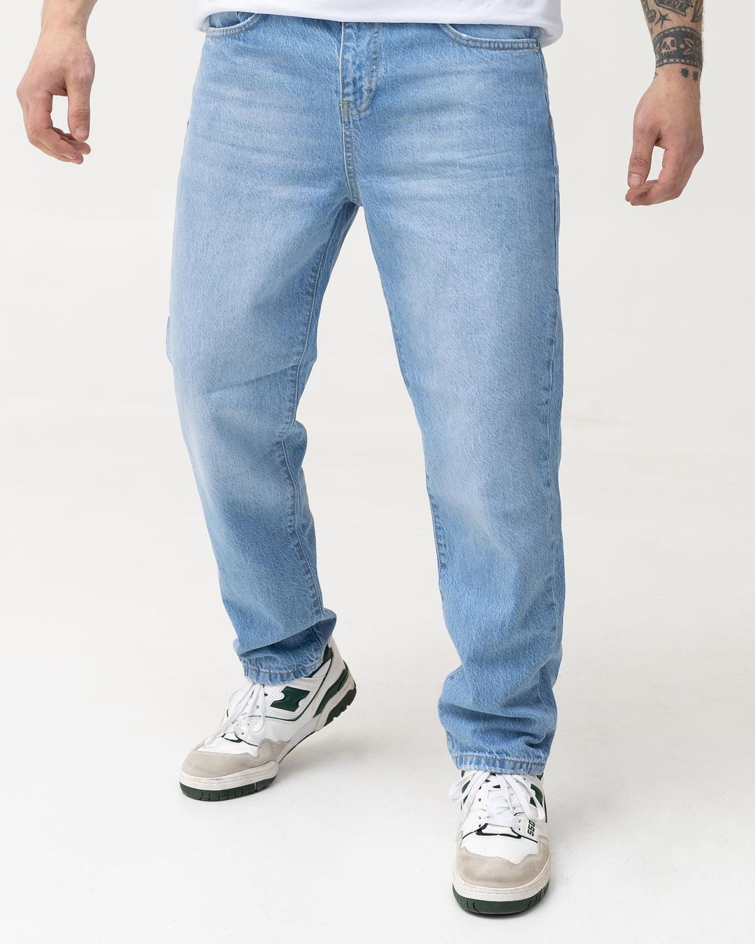 Чоловічі світлі блакитні джинси BEZET базові - Фото 1