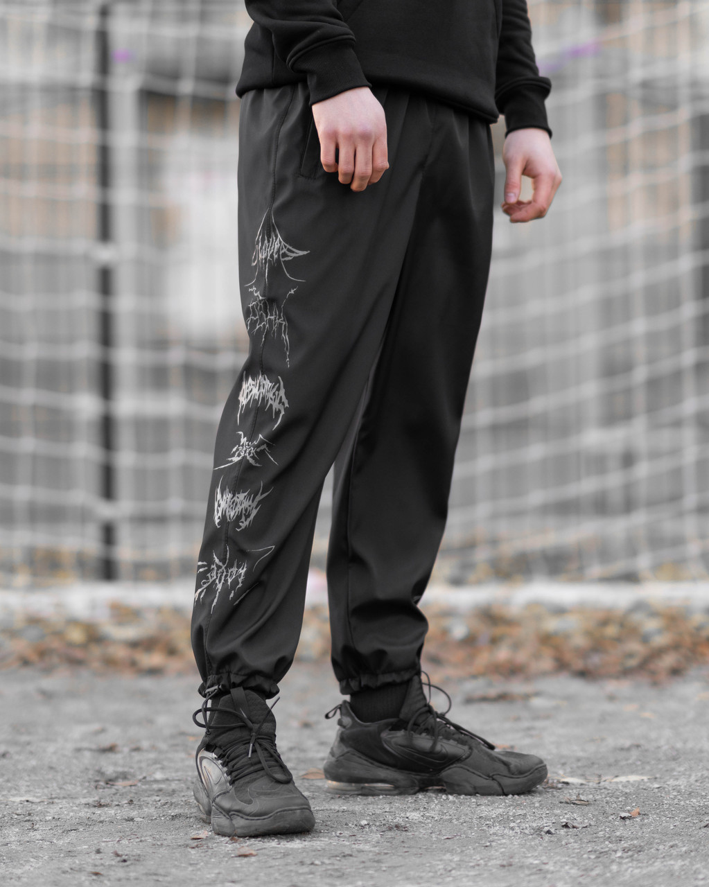 Спортивні штани OGONPUSHKA Cut чорні Пушка Огонь - Фото 4
