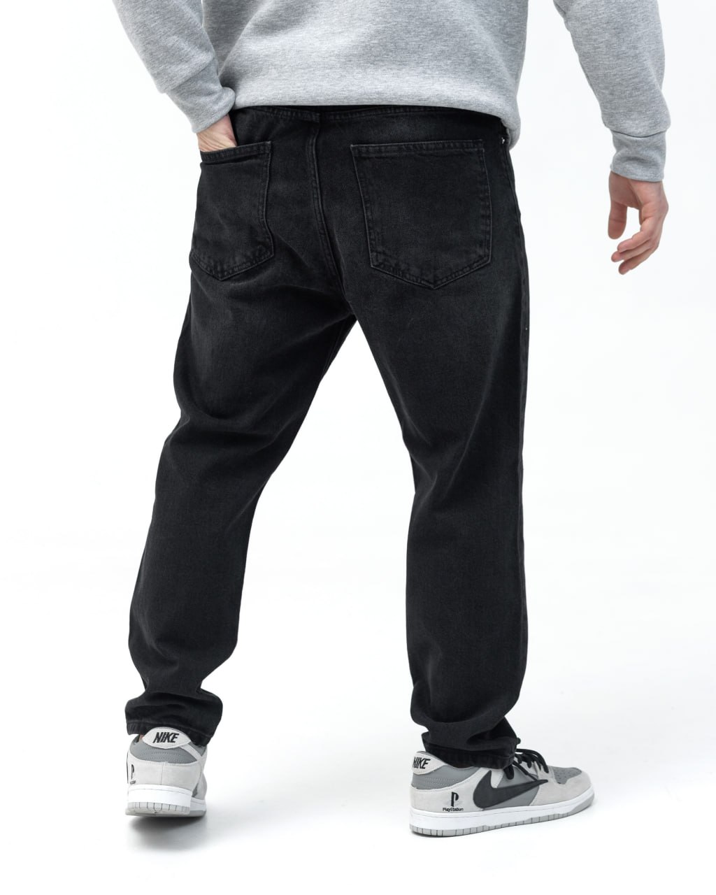 Чорні базові широкі джинси BEZET - Фото 4