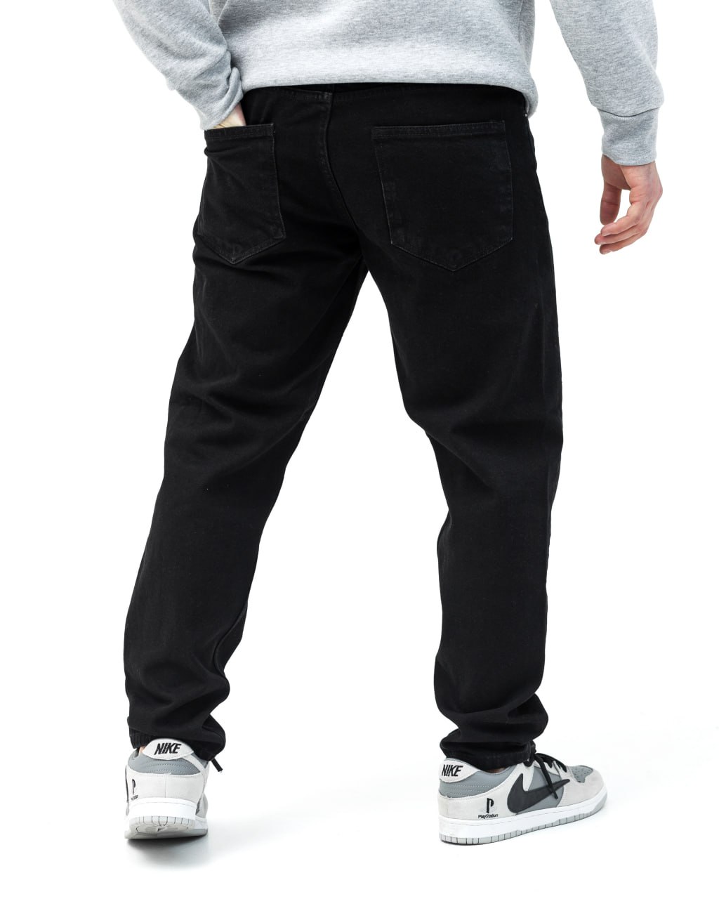 Чорні базові широкі джинси BEZET вищої якості - Фото 4