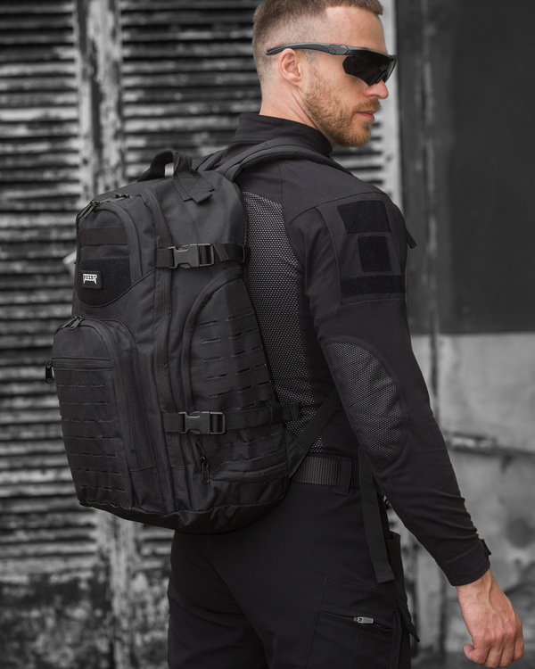 Рюкзак тактический BEZET Soldier черный - Фото 7