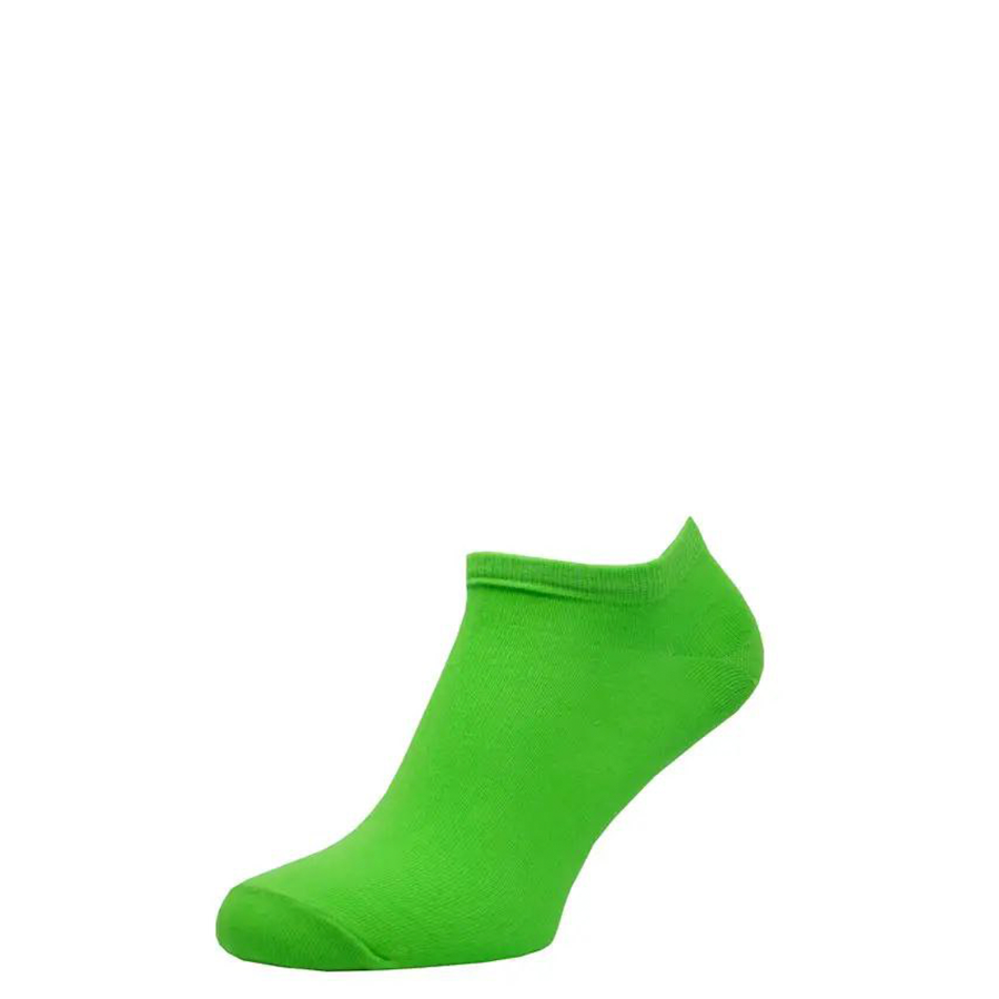 Шкарпетки чоловічі кольорові з бавовни, короткі, салатовий MansSet - Фото 1