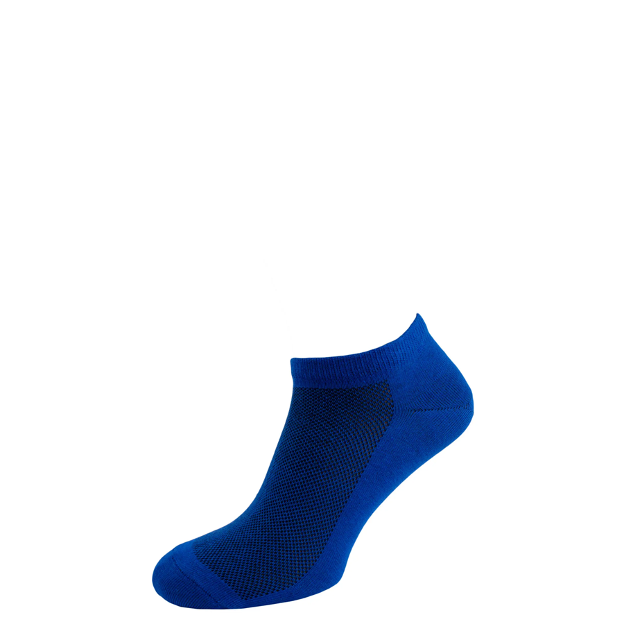 Шкарпетки чоловічі короткі з бавовни з сіткою, синій MansSet